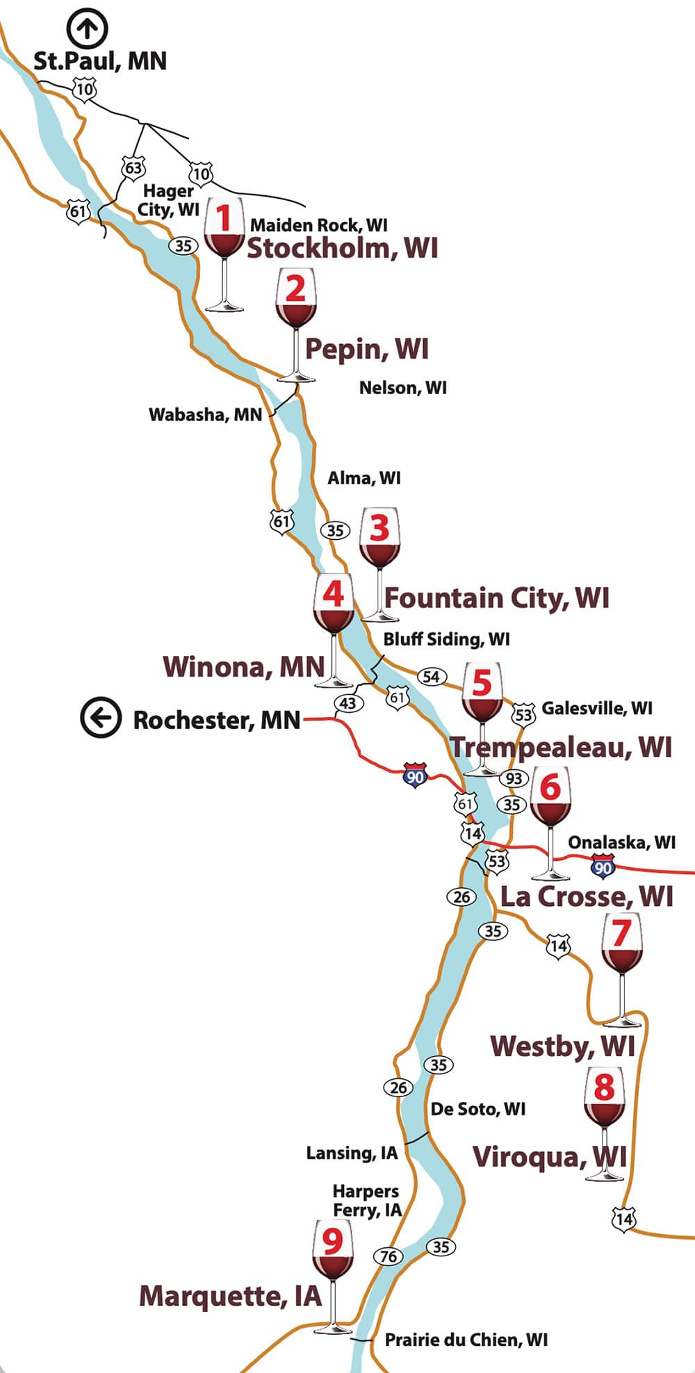 2026-Trail-Map 2026 Trail Map &Ndash; Great River Road Wine Trail